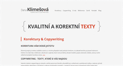 Desktop Screenshot of klimesova.cz